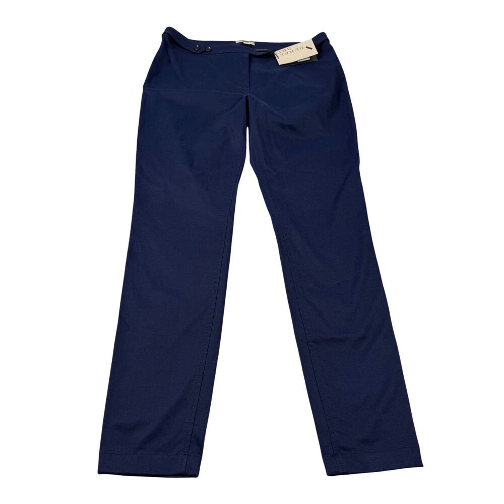 Burberry Highcross Straight Leg Trousers Women's 12 Blue NWT